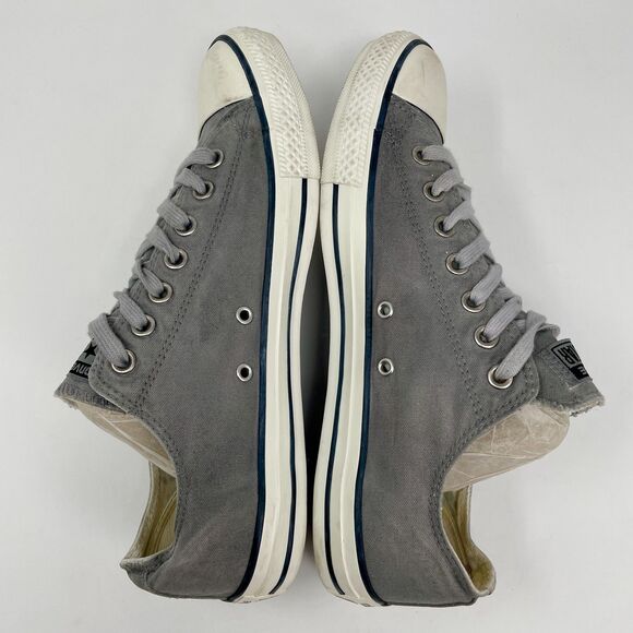 Converse Shoes Mens 10 W 12 Distressed Gray Canvas Chuck Taylor All Star Low Top - Picture 3 of 10